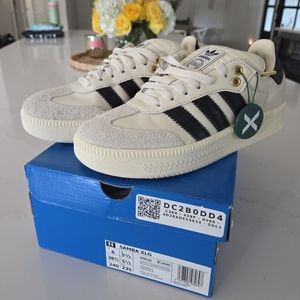 Adidas Samba XLG Cream and Black Sneakers. NWT